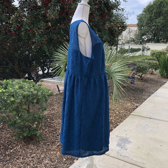 Lane Bryant Short Blue Lace Dress Size 20 - Picture 3 of 6